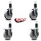 Service Caster 5'' Semi Steel Swivel 1-5/8'' Expanding Stem Caster Set 2 Total Lock Brakes, 4PK SCC-EXTTL20S515-SSR-2-S-2-158 - alternate 4